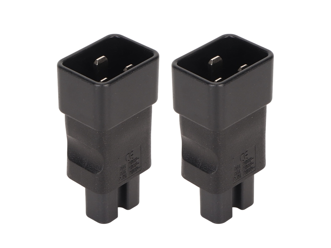 2pcs Adaptador De Tomada Iec320 C20 Para C15 De Cobre Profissional 4000w 250v Para Computador E Equipamentos