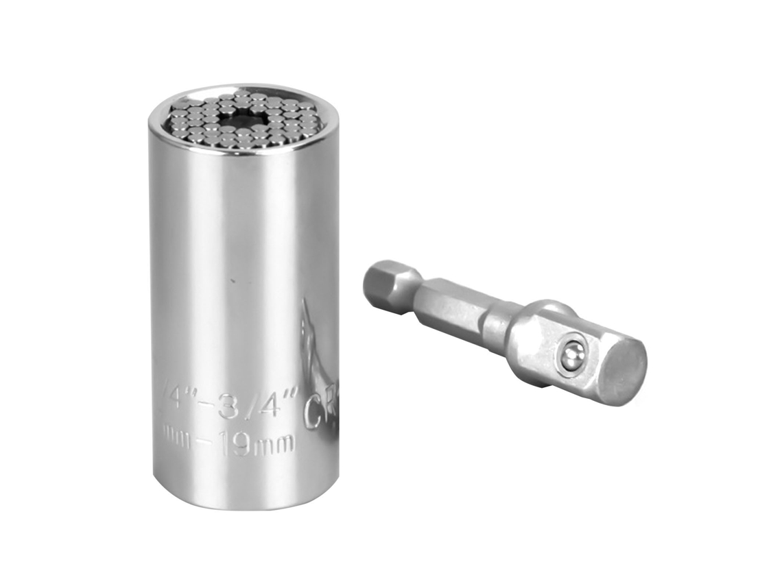 Adaptador De Vaso Para Destornillador Con Varilla De Extensión De 7-19 Mm, Kit De Accesorios Para Destornilladores De 3/8 De Pulgada En Acero Cromo Vanadio.