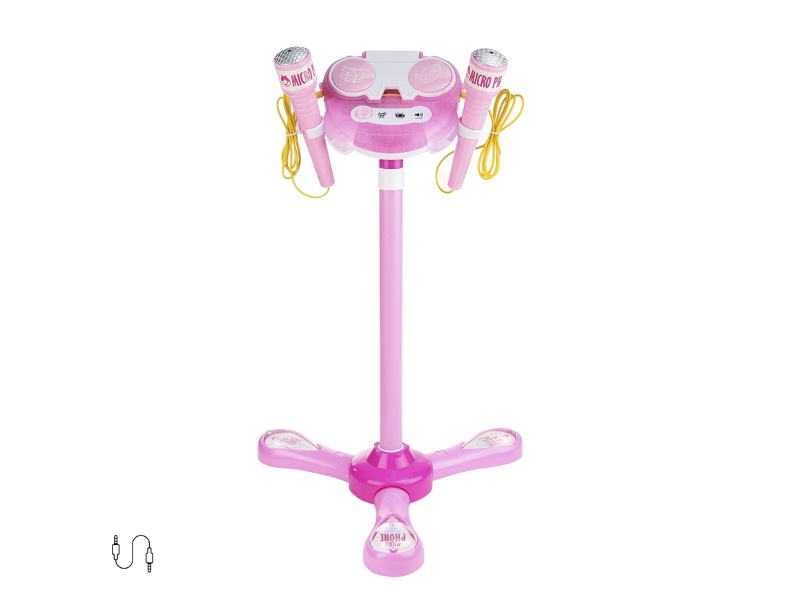 Kit de karaoke para niños con 2 micrófonos y soporte