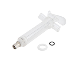 Jeringa Veterinaria Ajustable De Plástico Y Acero Para Alimentación Manual Ganadería 20ml 14.5cm