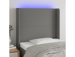 Cabecero Con Led De Tela Gris Oscuro103x16x118/128 Cm