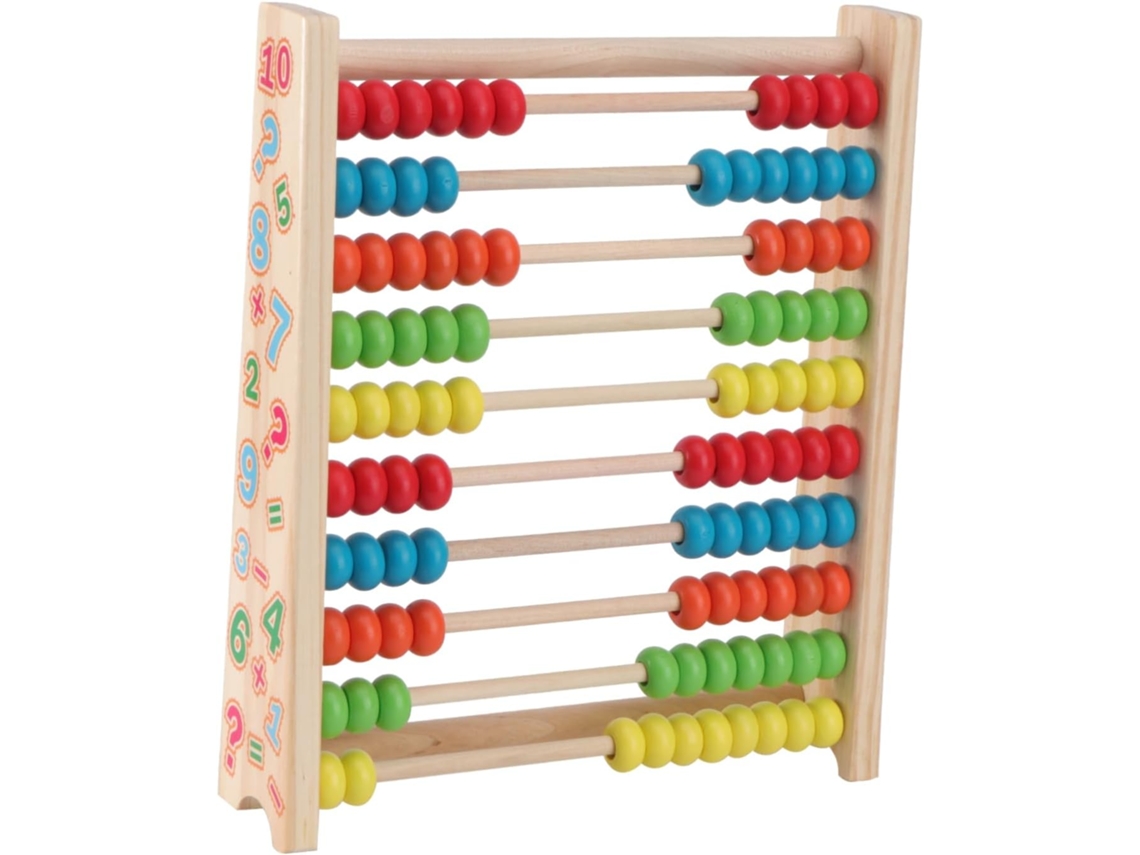 Ábaco De Madera Con Diez Barras, Juguete Educativo Clásico Para Niños Y Niñas, Ayuda Al Desarrollo.