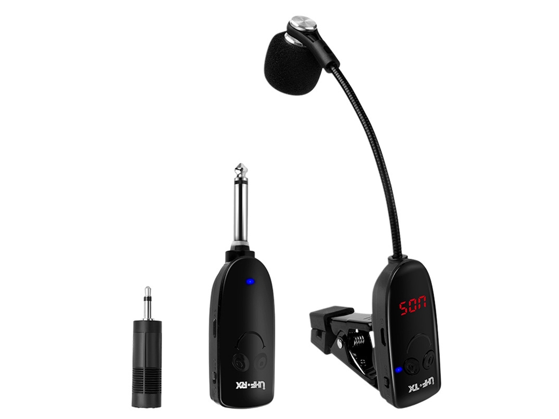 Instrumento Musical Inalámbrico Uhf Para Saxofón, Transmisor Y Receptor Inalámbrico Con Micrófono, Alcance De 50 Metros.