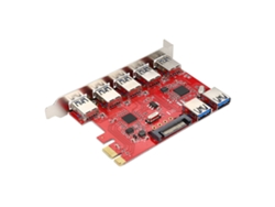 Baoj-2026tarjeta Adaptador Pci-e Para 5 Puertos Usb 3.0 Y 2 Puertos Usb 3.0 Con Rj45 1gbps Via