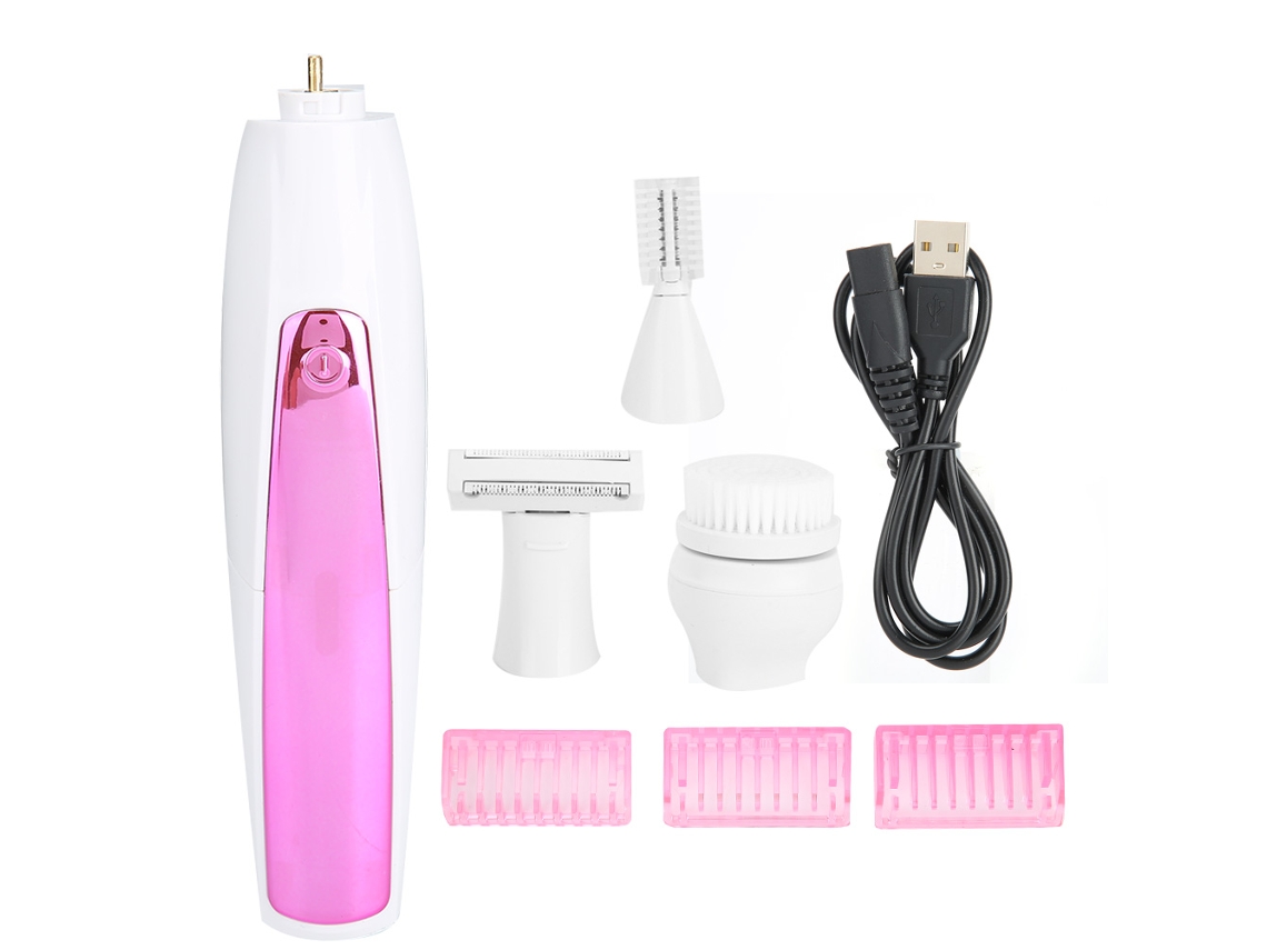 Máquina De Depilación Facial Recargable Usb Para Mujer, Depiladora, Depilación De Cejas Y Limpieza Facial