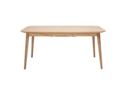 Mesa rectangular extensible con extensiones integradas de madera de roble claro 160-210 cm ANK MILIBOO