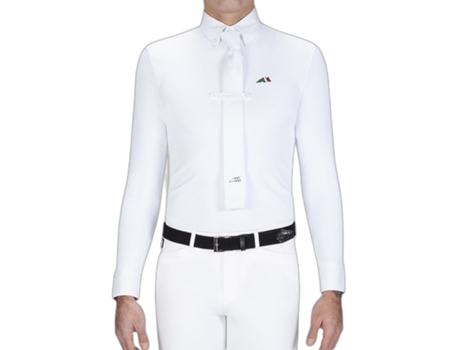 Polos para Hombre de Equitación EQUILINE (L - Blanco)