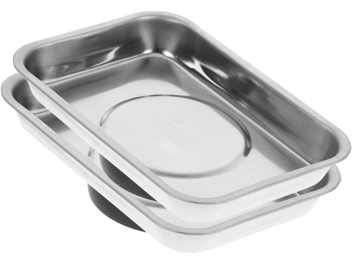 Bandeja magnética de acero inoxidable para tornillos, 2 unidades. Slowmoose