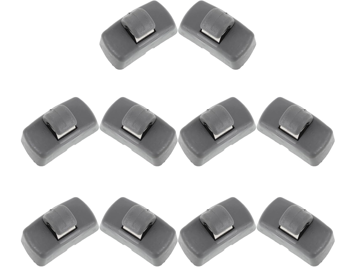 Clips De Montaje Para Parasol De Coche, Fabricados En Plástico Abs Resistente, 10 Unidades, Color Gris, Modelos Compatibles.
