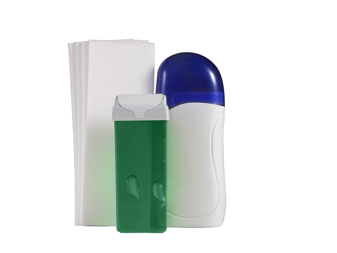 Máquina De Depilación De Salón Set Cera Calentador Cartucho Papel Depilatorio Epilador Aloe
