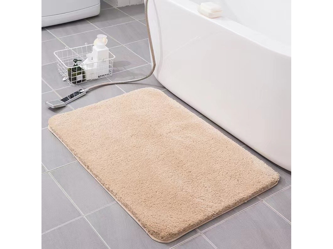 (amarillo Claro) Alfombrilla De Felpa Gruesa De Alta Calidad, Absorbente Y Antideslizante, 1 Pieza.