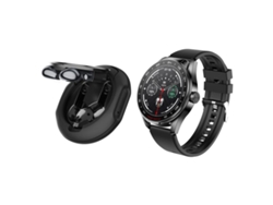 (negro) Reloj Inteligente 2 En 1 Con Auriculares Bluetooth De 1,46 Pulgadas, Llamadas Bluetooth, Nfc Y Control De Frecuencia Cardíaca