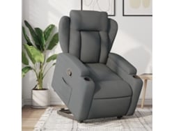Sillón reclinable elevable de tela gris oscuro DKD HOME DECOR