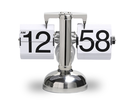 Reloj Automático Flip Page Reloj Vintage Metal Balance Scale Flip Watch Blanco