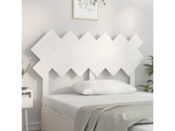 Cabecero De Cama Madera Maciza De Pino Blanco 132x3x81 Cm