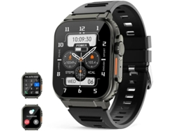 Reloj inteligente K02 con pantalla HD de 2.0 pulgadas y monitor de frecuencia cardíaca para deportes al aire libre. Bestvite
