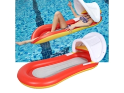 Colchoneta Inflable Para Piscina Con Toldo Cómodo Y Resistente - Cama De Agua Para Exteriores
