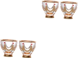 Juegos De Copas De Vino Vintage Pintadas A Mano Al Estilo De Oriente Medio, Vasos Pequeños De Vidrio Grueso.