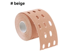 1 rollo de cinta kinesiológica impermeable, cinta deportiva de algodón sin látex Mdug (beige)