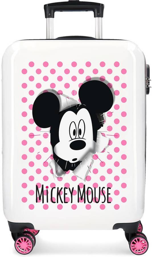 Maleta de Cabina DISNEY Mickey Mouse 55cm Rígida Rosa