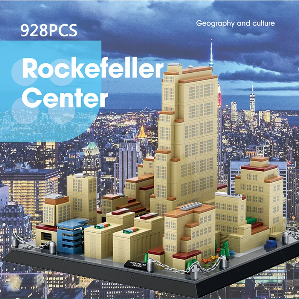 Maqueta De Bloques De Construcción Del Rockefeller Center, Un Famoso Edificio En Manhattan, Nueva York, Ee.uu.