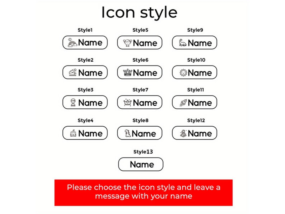 Sello de nombre personalizado para ropa Pickifypunnyb Slo Slowmoose