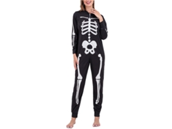 2026altiro-pijamas Familiares De Halloween Con Estampado De Esqueleto, Monopieza Para Fiesta, Negro, Mujer Talla Xl