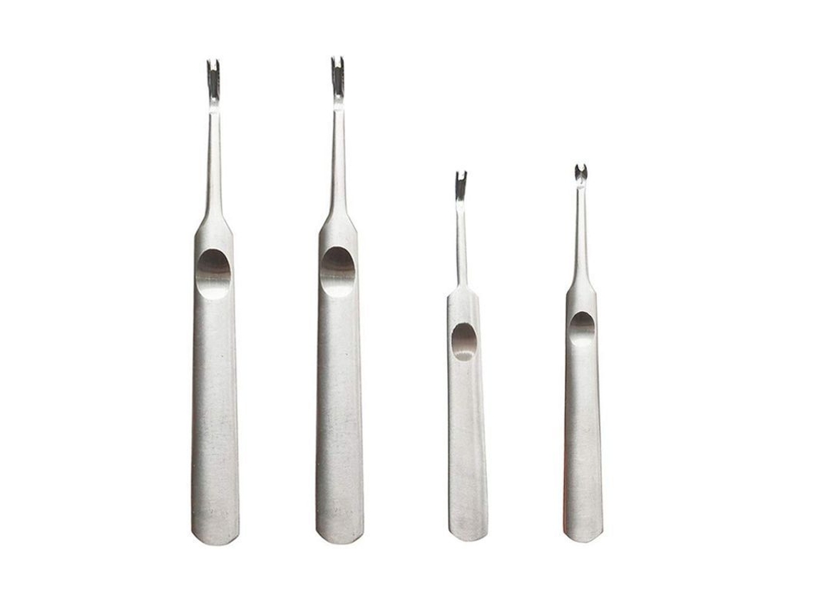 Kit De Herramientas Para Cutículas De 4 Piezas Con Extractor De Uñas Y Limpiador De Acero Inoxidable.