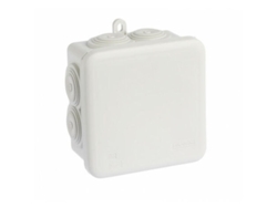 Caja De Empalme De Plástico Impermeable Ip65 De 85x85x50 Mm Con Orificios Pretaladrados Para Montaje Empotrado.