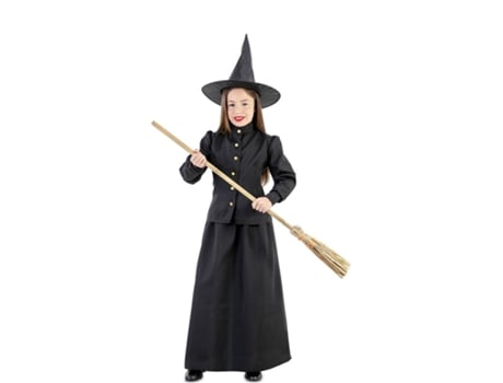 Disfraz de Niña EUROCARNAVALES Bruja Negra Clásica (10-12 años)