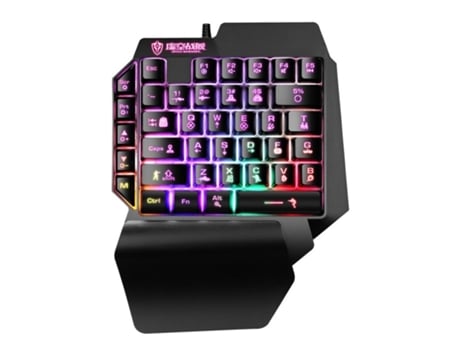 Mini teclado para juegos, tableta móvil, teclado de juego con cable de una mano para LOL PUBG CF, juego de retroiluminación colorida, teclado Gamer...