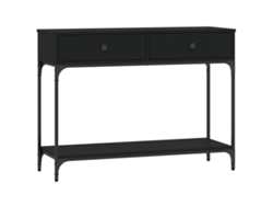 Maison Exclusive - Mesa Consola Madera De Ingeniería Negra 100x34,5x75 Cm