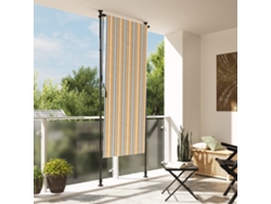 Persiana De Rolo Externa 120x270 Cm Tecido/aã§o Amarelo E Branco Dkd Home Decor