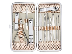 Kit Profesional Para El Cuidado De Las Uñas Con Estuche De Viaje (oro Rosa)