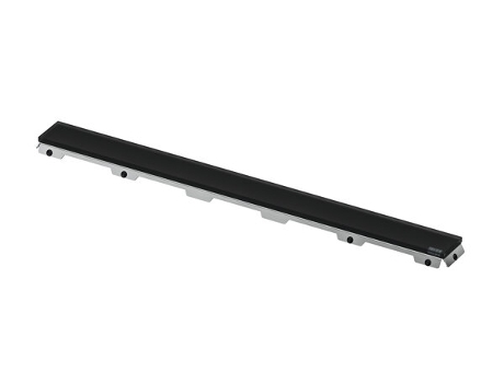 TECEdrainline tapa de cristal, para canal de ducha, negro satinado, 60, Versión: Longitud nominal: 1200 mm