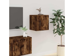 Mueble Para Tv | Armario Para Tv De Pared Roble Ahumado 40x34,5x40 Cm