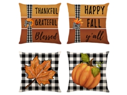 Decoraciones de otoño para el hogar, fundas de cojines de otoño, juego de 4 NEVEANCE