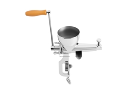 Exprimidor manual de jugos, acero inoxidable 304, mango de madera, diámetro de apertura de 9 cm, plateado