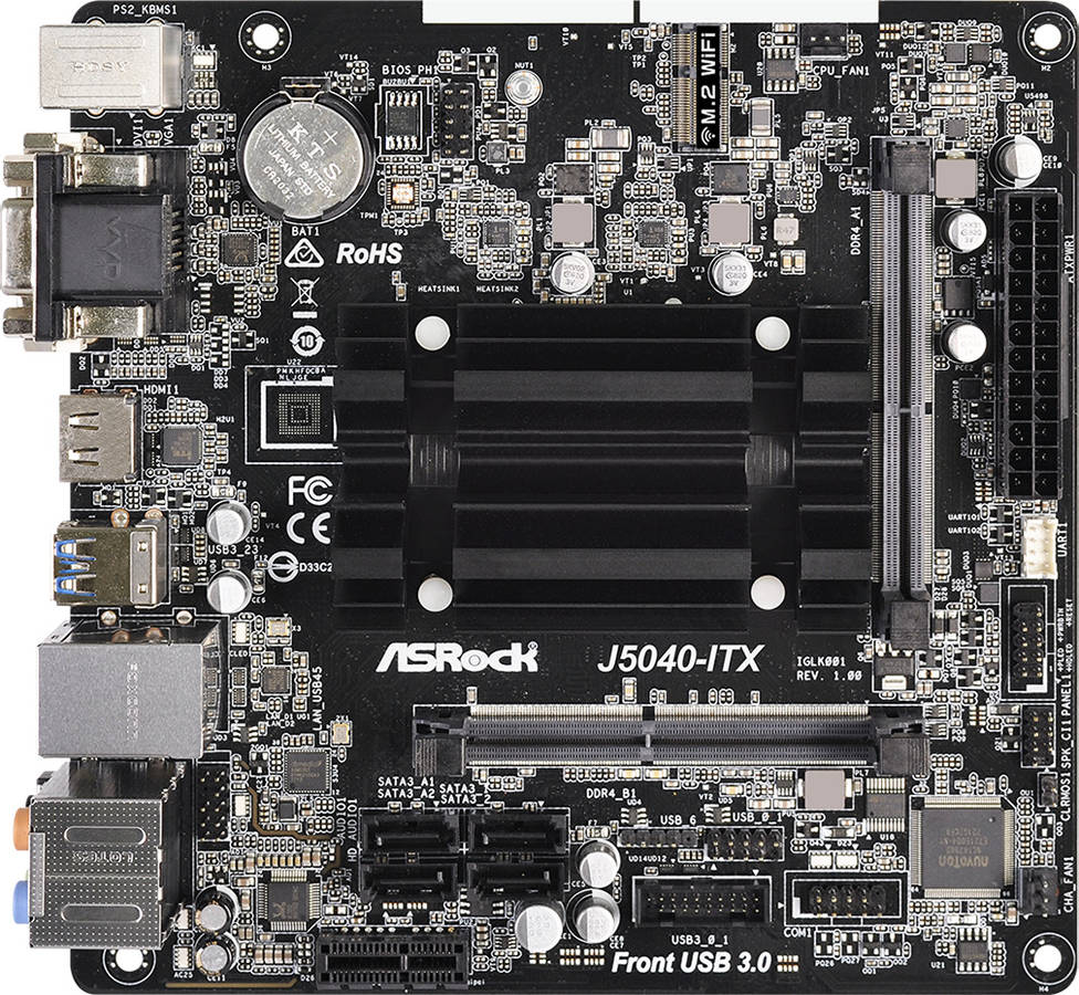 Asrock J5040itx Placa base j5040 gemini lake refresh ddr4 mitx socket bga 440 intel pentium mini