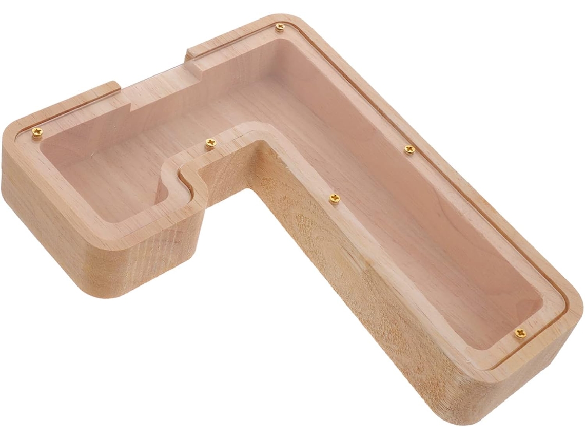 Hucha de madera transparente para decoración creativa CHABERLU