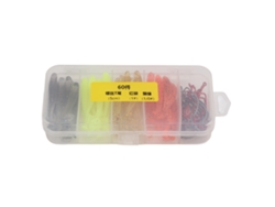 Kit de 60 señuelos blandos para pesca de lubina