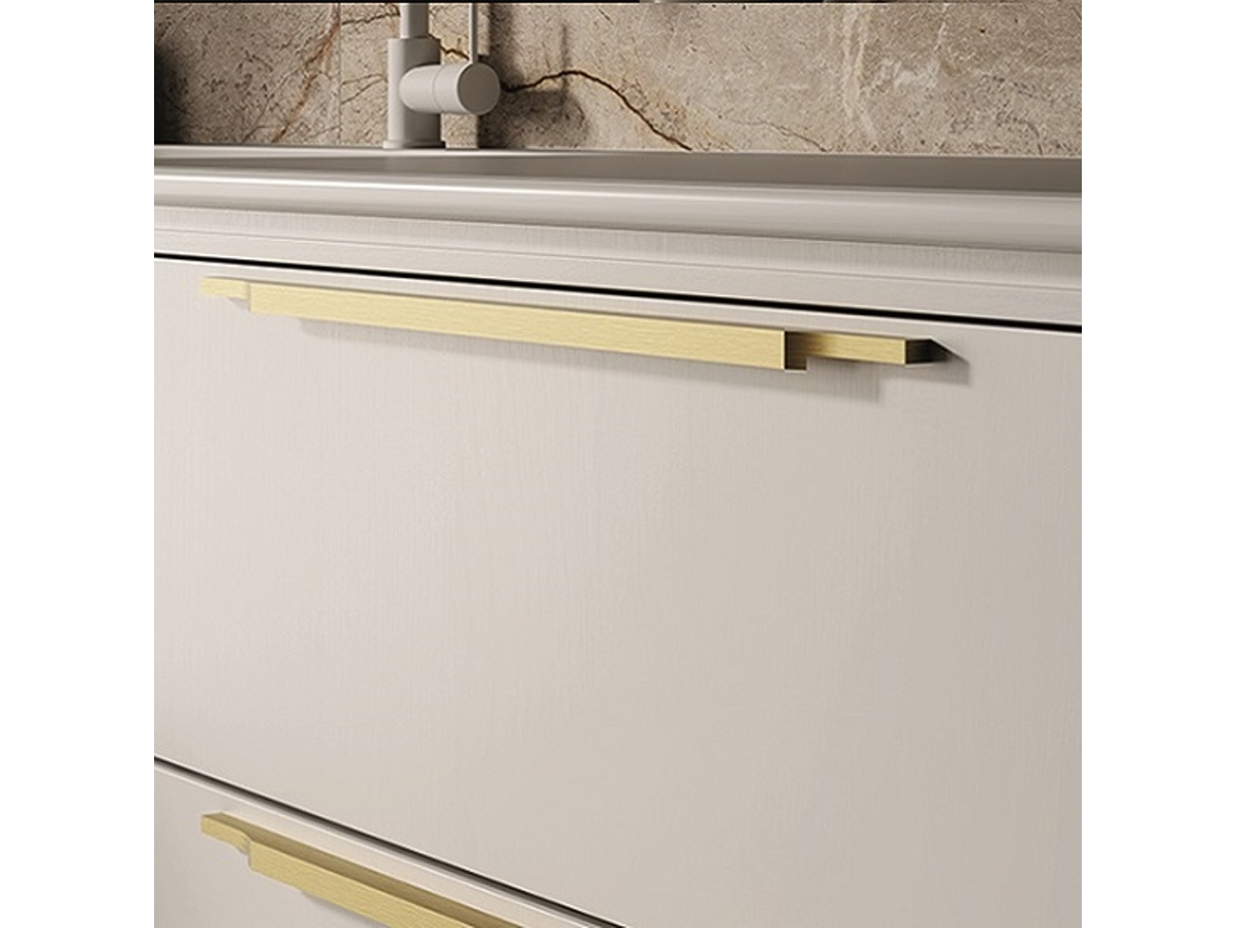 Tirador Para Mueble De Perfil De Aluminio Distancia Entre Ejes 247x14x18 Mm Dorado Satinado Lote De 25