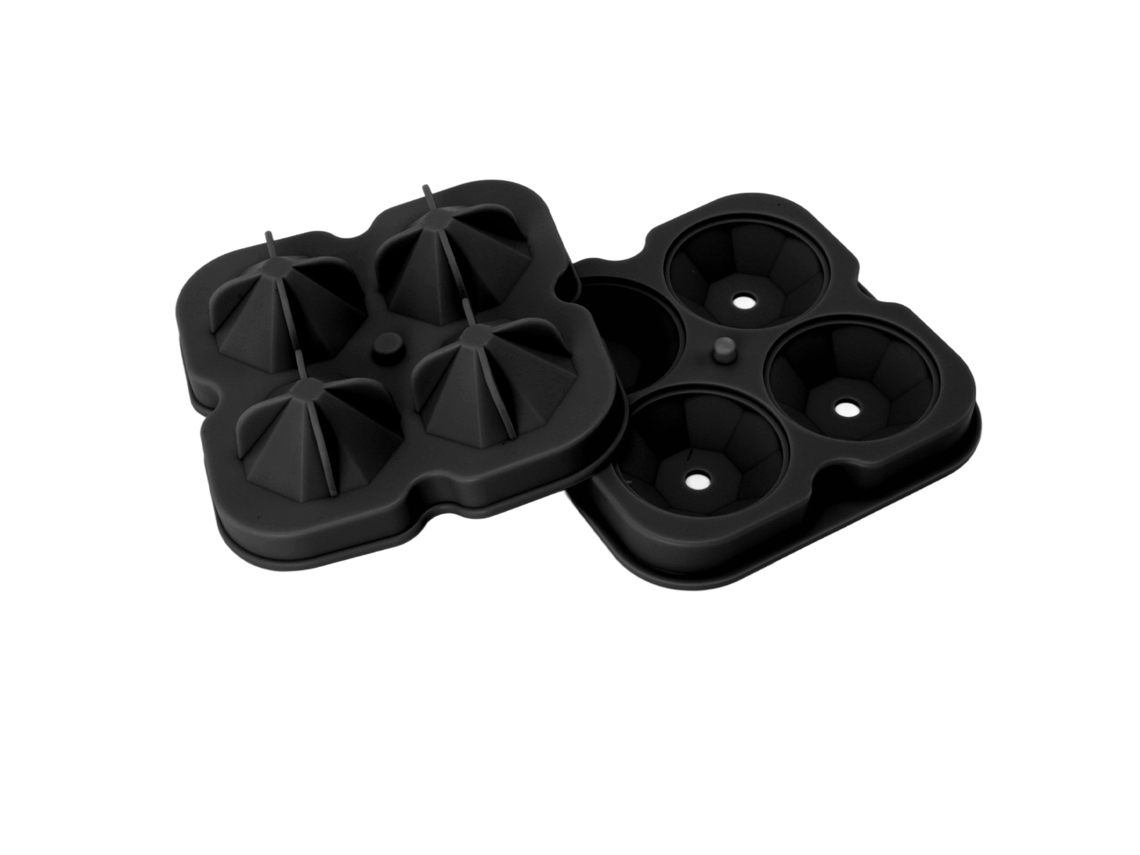 Moldes De Silicona Para Cubitos De Hielo, Forma De Diamante, 4 Agujeros, Para Pasteles, Chocolate Y Dulces, 2 Unidades.