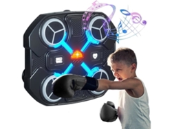 Máquina de Boxeo Musical Negra, Equipo de Boxeo de Pared con Pantalla LED e Iluminación Ajustable para Niños - Digitallab