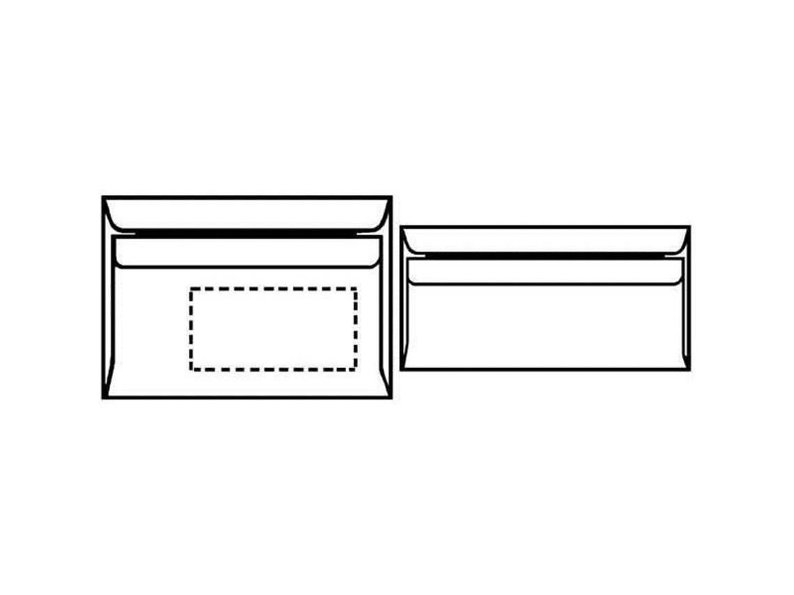 Sobre autoadhesivo Herlitz de formato largo, 75 g/m², sin pasta de madera, 100 unidades