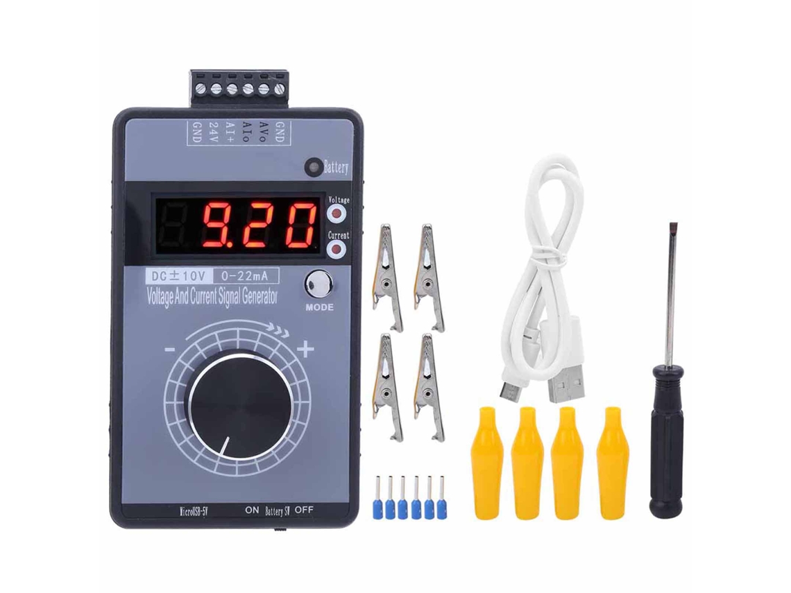 Generador De Señal Digital Portátil Para Voltaje Y Corriente De 0-10 V Y 0-22 Ma Con Protección Y Ajuste Preciso.