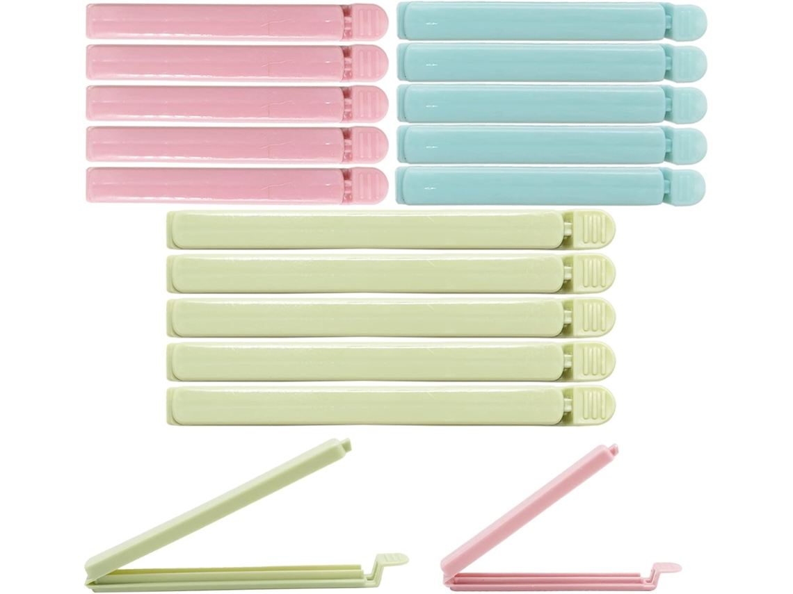 15 Clips Bolsas De Comida Reutilizables 12/15 Cm, Vedación Hermética