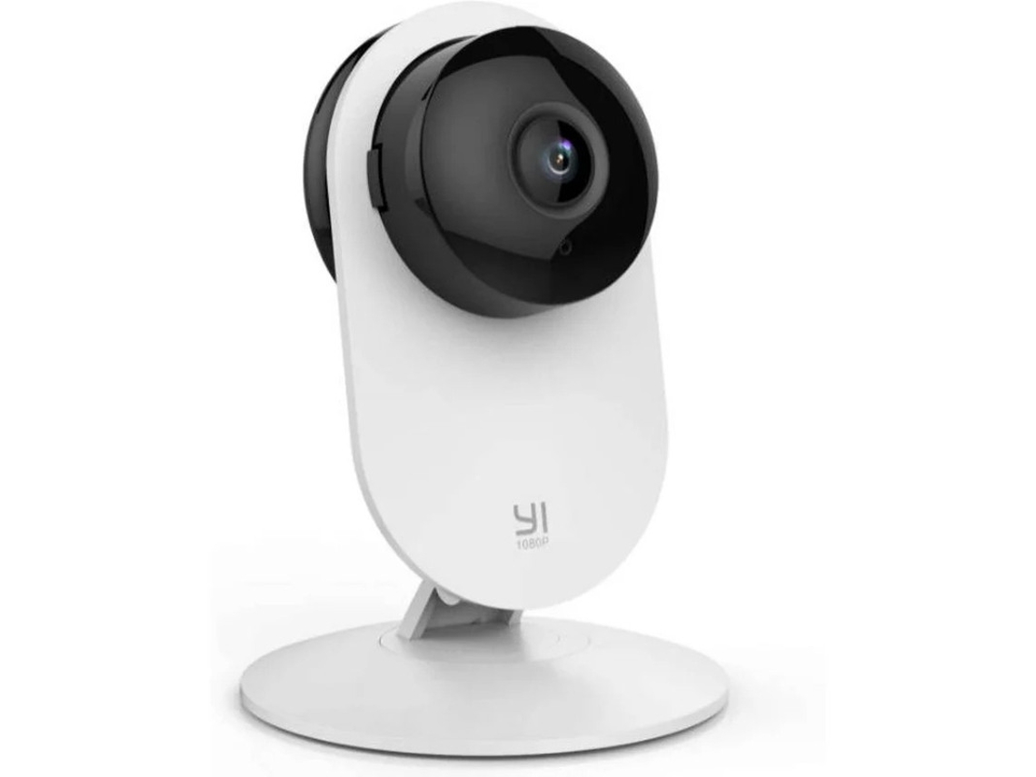 Cámara de seguridad inteligente 1080p con wifi, detección humana por IA, visión nocturna, compatible con Alexa Yizhood (blanca)