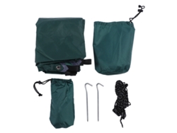 Toldo multifuncional para acampar, cuadrángulo, impermeable, protector solar, lona, hamaca, tienda de campaña para exteriores, para acampar al aire libre, playa, verde oscuro