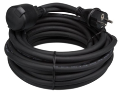 Cable alargador de goma - 10 M - Negro - 3G2.5 - Enchufe francés VELLEMAN